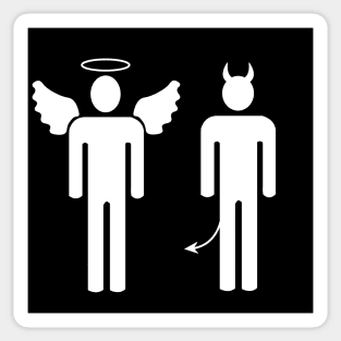 Angel and demon couple Sticker